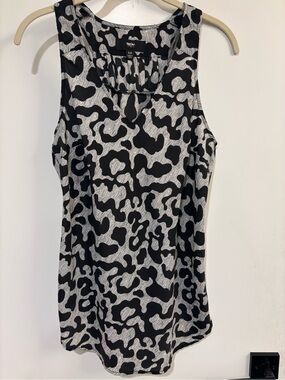 Mossimo Supply Co. Black and White Animal Print Tank Top